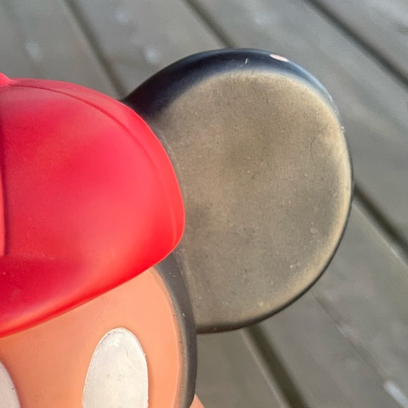 Vintage Disney Mickey Mouse Baseball Mickey 12 Inch Tall Vinyl Posable Toy - Picture 3 of 14